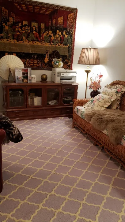 Pottery Barn Kids 8x5 Area Rug – Lavender Trellis Design image indicator(2)