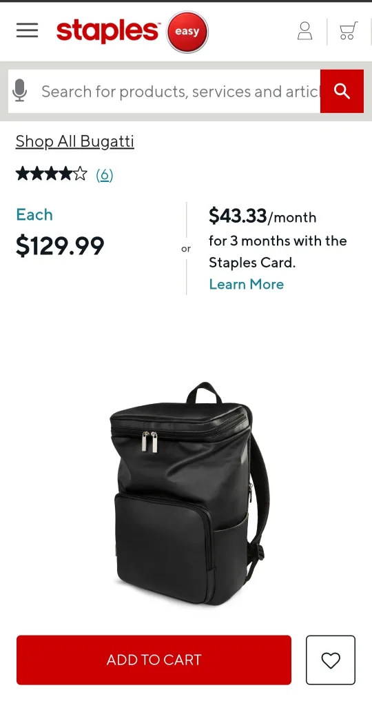 BACK TO SCHOOL:Bugatti Black Vegan Leather Backpack image indicator(6)