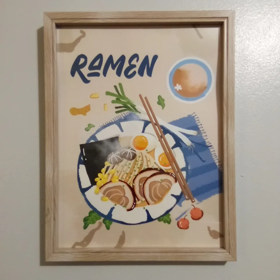 Ramen Print in Wooden Frame