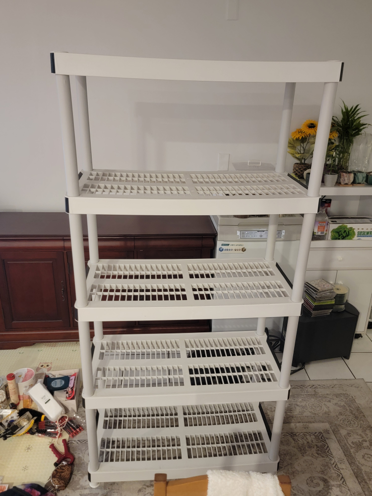 White 5-Tier Shelving Unit