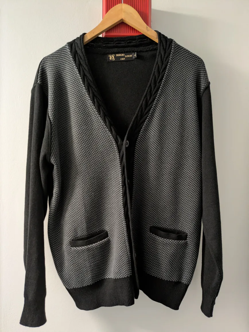 Sergio Louis Black Cardigan - Size 48 thumbnail
