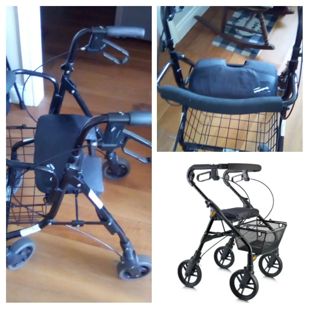 Evolution walker with seat and huge basket thumbnail