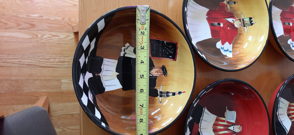 Large 9” pasta or soup bowls.. Set of 5 - photo 5