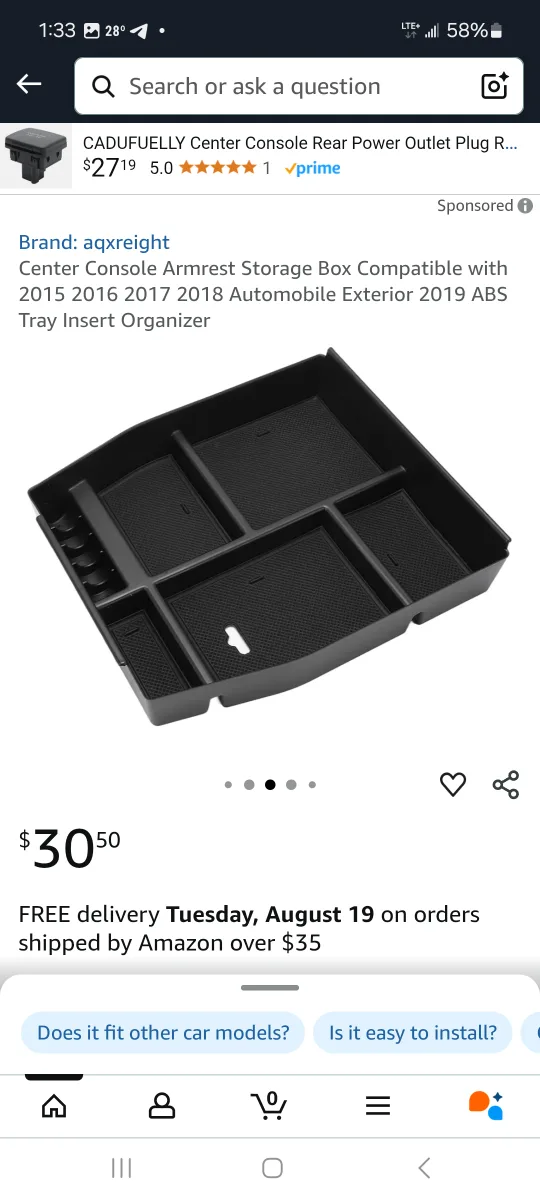 aqxreight Centre Console Armrest Storage Box image indicator(3)