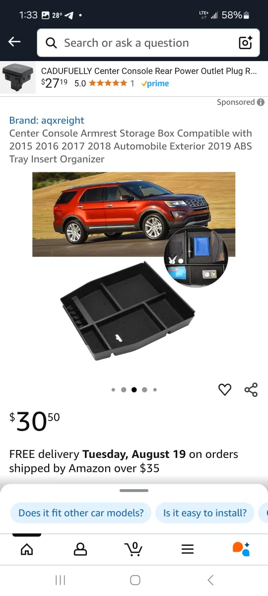 aqxreight Centre Console Armrest Storage Box image indicator(4)