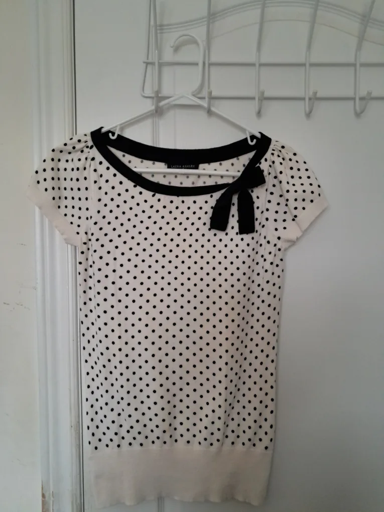 Laura Ashley Polka Dot Top - Size 6 thumbnail