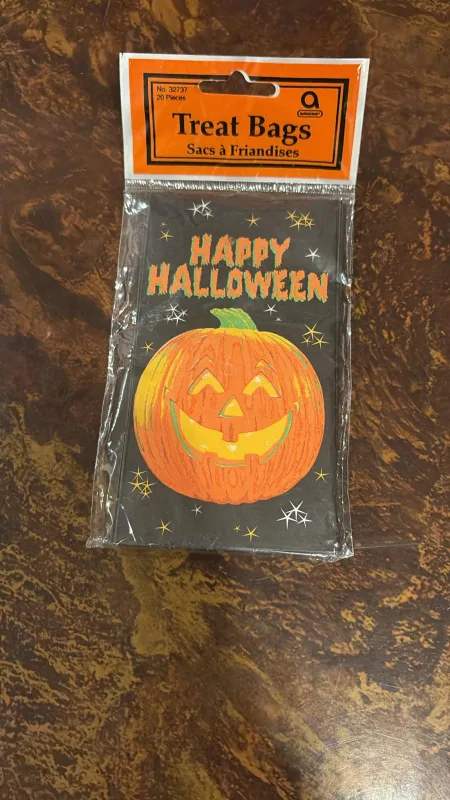 Vintage Amscan Happy Halloween Treat Bags - 20 Pieces thumbnail