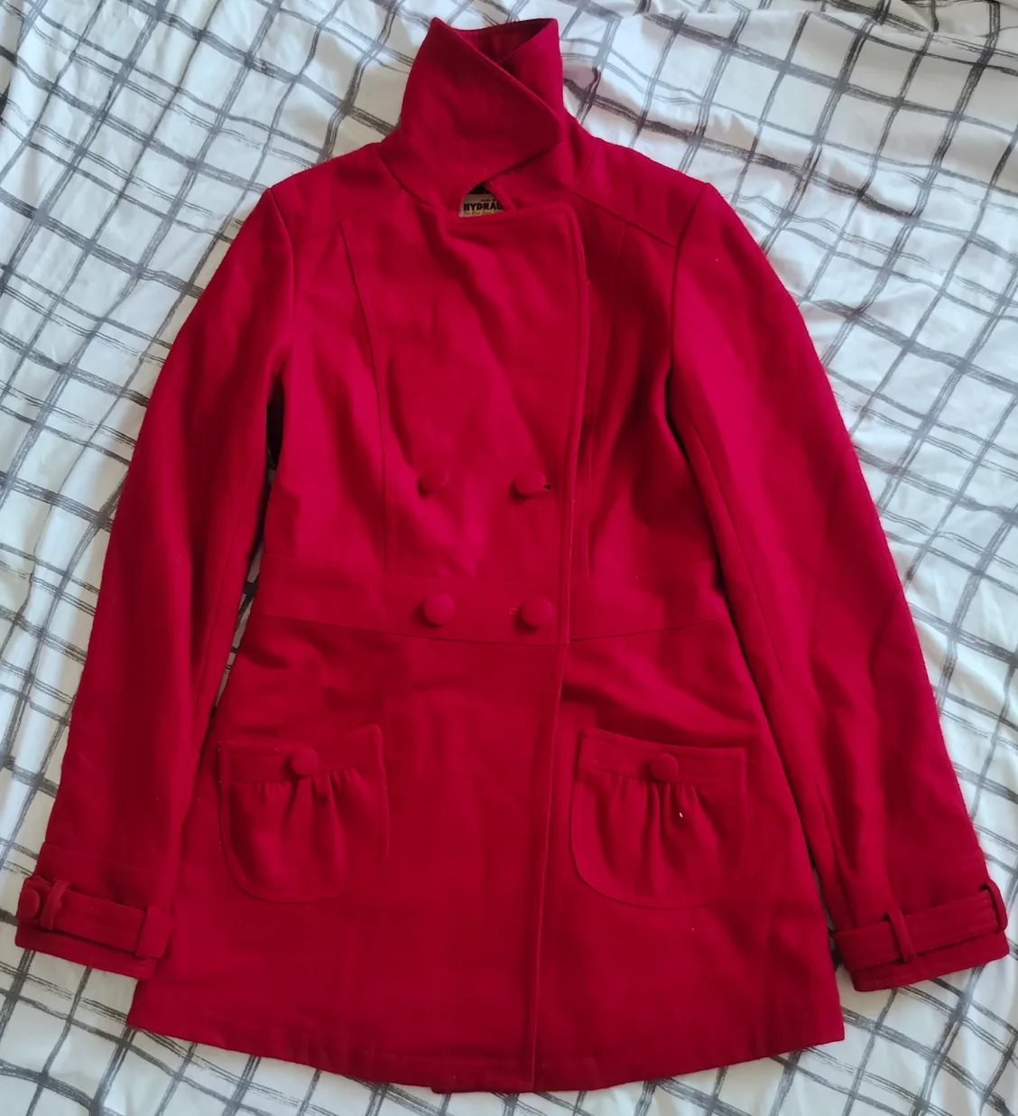 Hydraulic Red Wool Blend Coat - Size S image indicator(3)