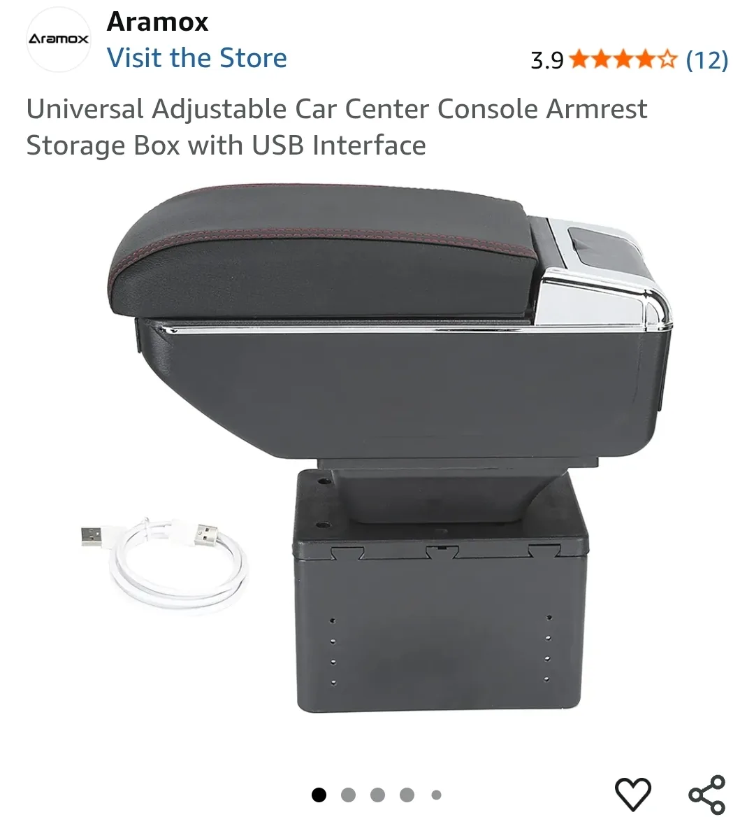 Aramox Car Center Console Armrest - USB Interface thumbnail
