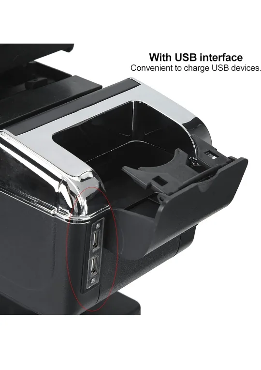 Aramox Car Center Console Armrest - USB Interface image indicator(5)