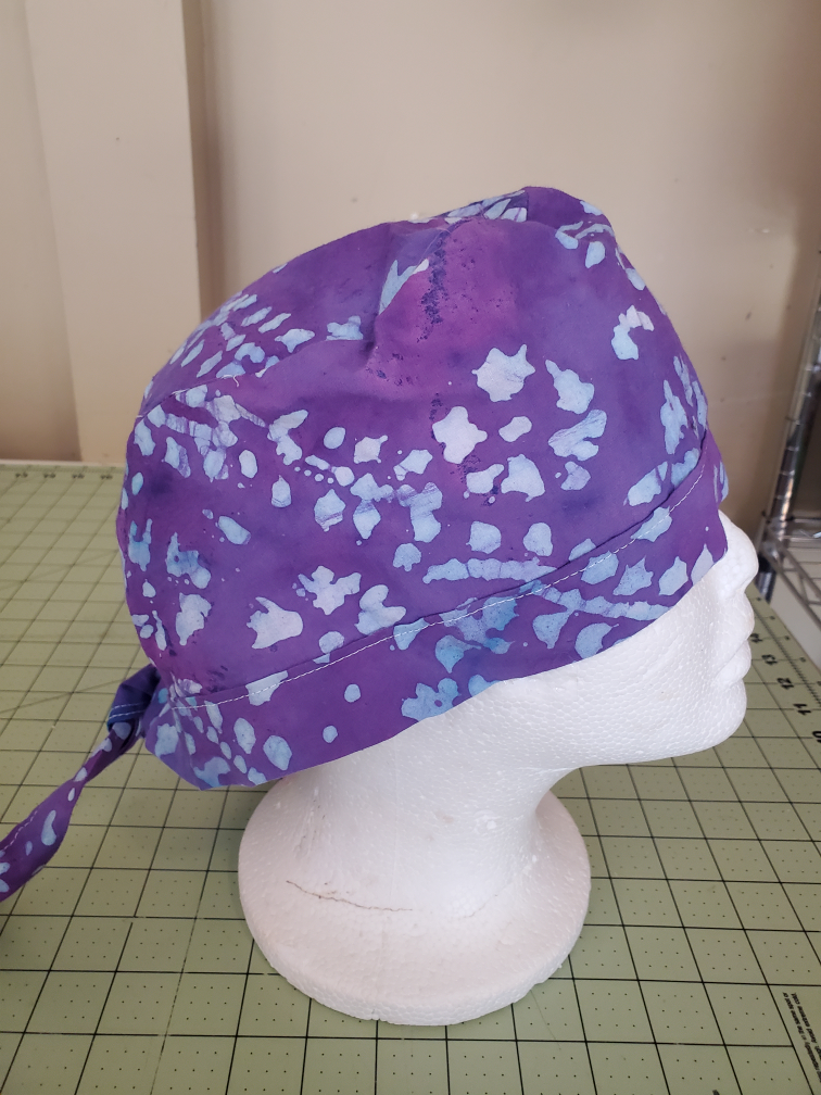 Hand Crafted Purple Scrub Cap - photo 3