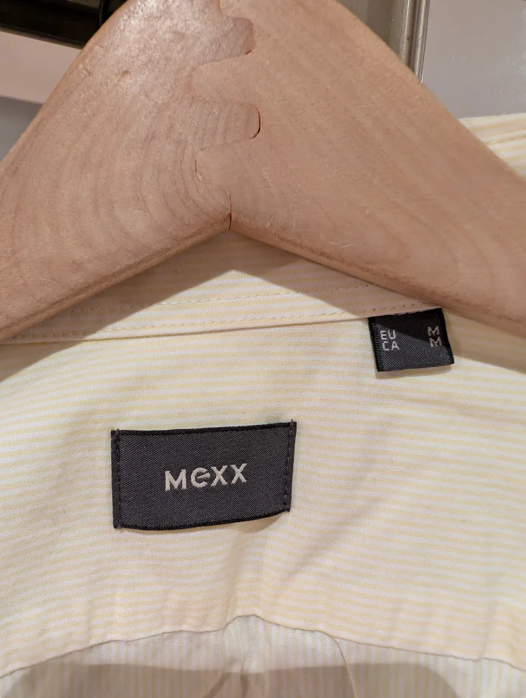 Men's Mexx Soft Yellow Pin Stripe Dress Shirt - Size M image indicator(4)