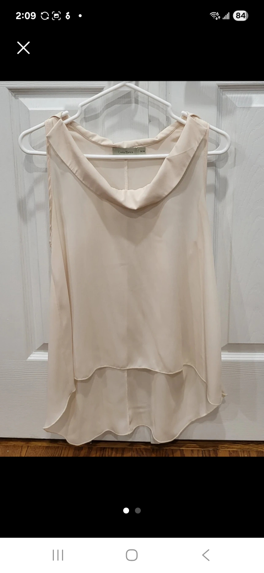 Costa Blanca Sleeveless Blouse - Size M