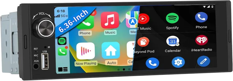 Single Din Car Stereo with Touchscreen and Backup Camera BNIB thumbnail