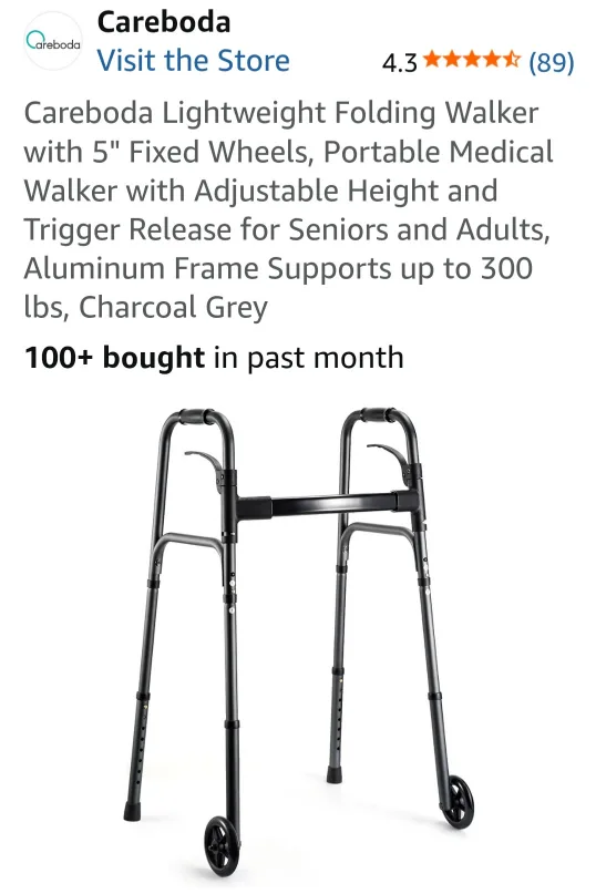 FOLDING WALKER - Charcoal Grey image indicator(3)