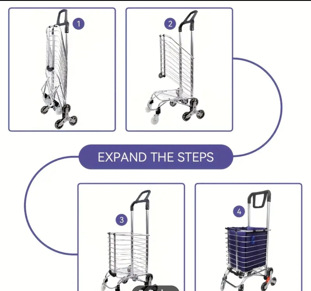 Multi-Functional Shopping Cart with 8 Wheels - photo 3