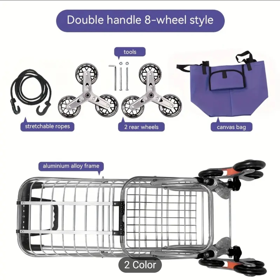 Multi-Functional Shopping Cart with 8 Wheels - photo 4