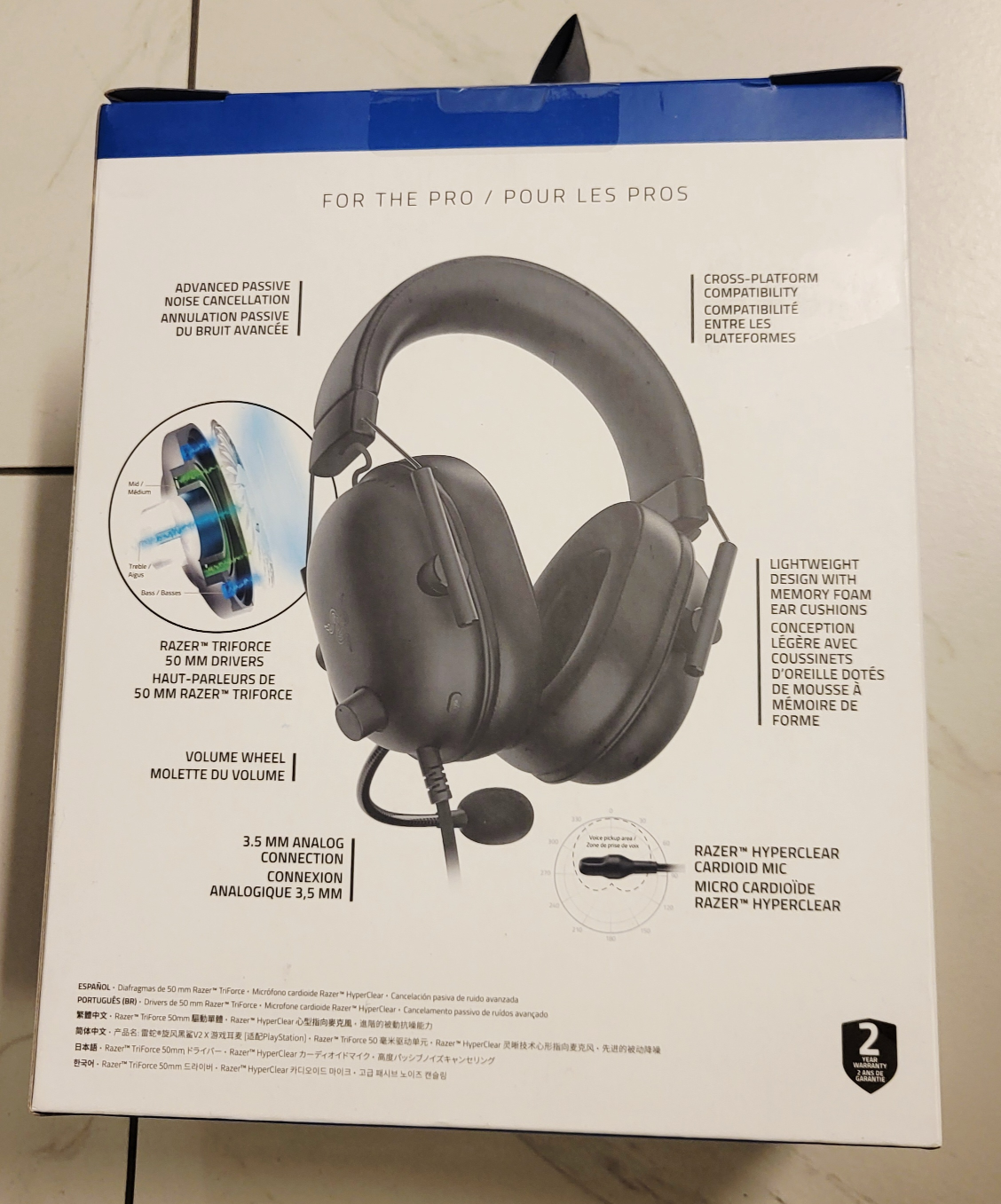 Razer Blackshark V2 X Wired Console Esports Headset - New