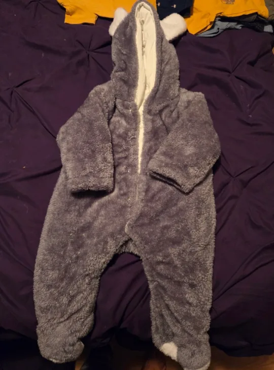 Grey Fleece Onesie thumbnail