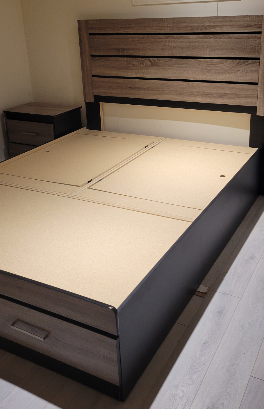Queen Size Bed Frame with Storage - photo 4