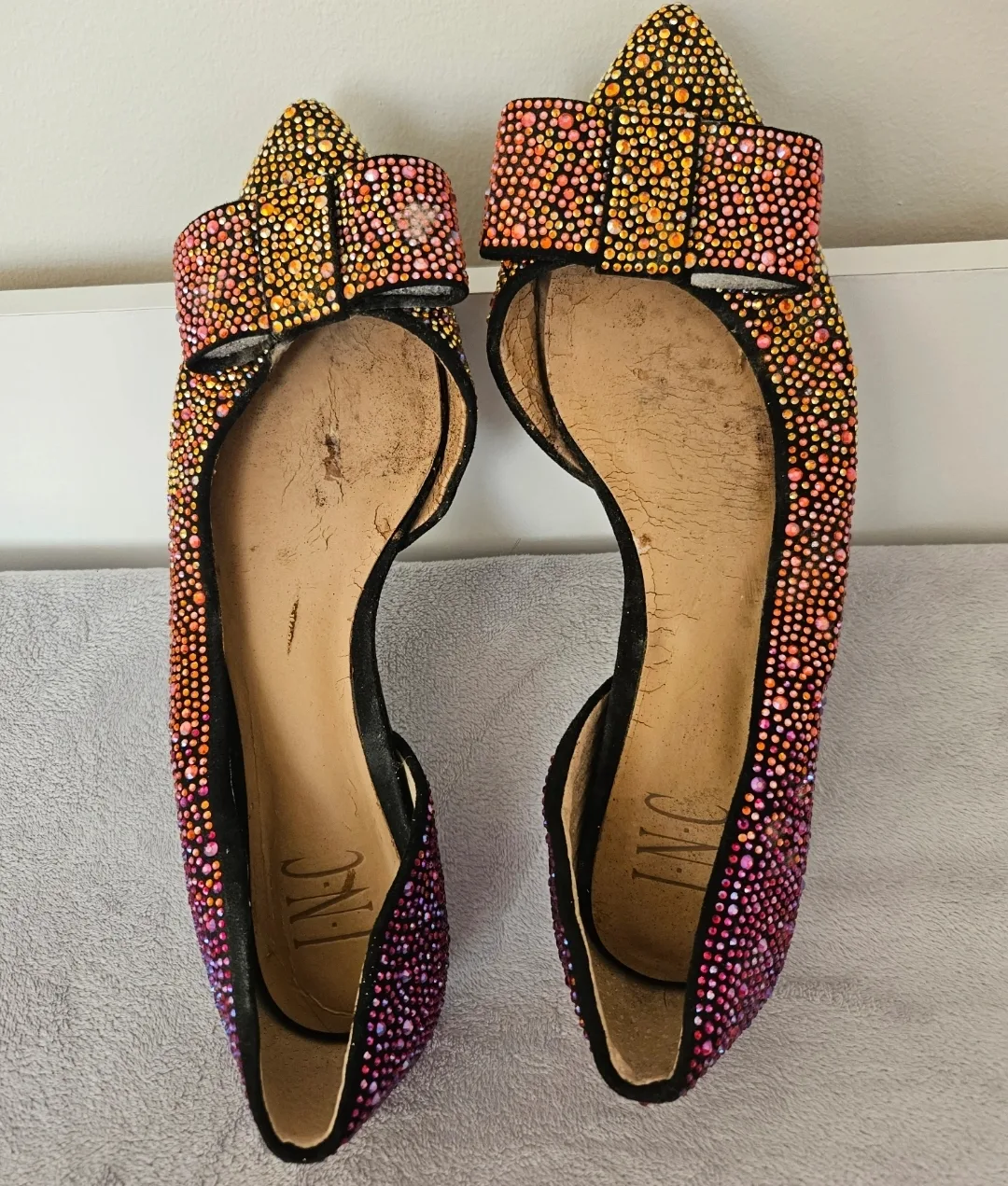 INC Rhinestone Embellished Flats