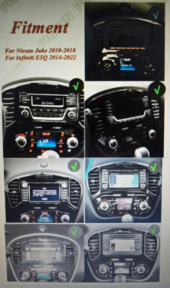 Nissan Juke/Infiniti ESQ Car Stereo Radio image indicator(6)