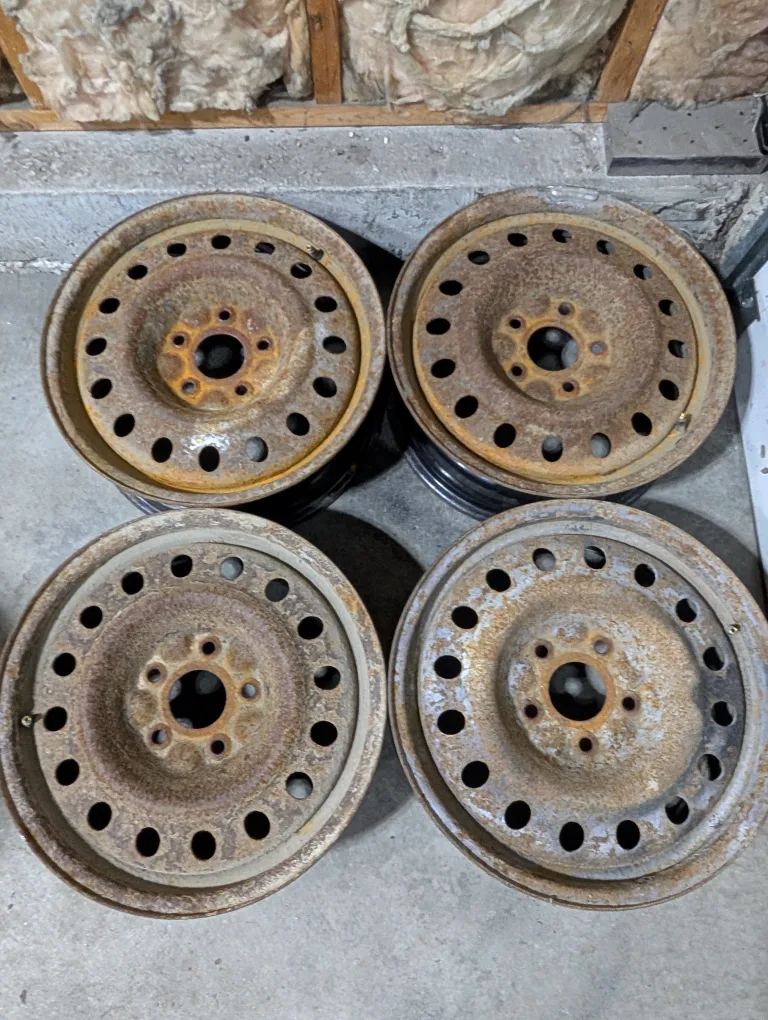 (4)-17 Inch Steel Rims 5x127 Off Dodge Grand Caravan 5x127