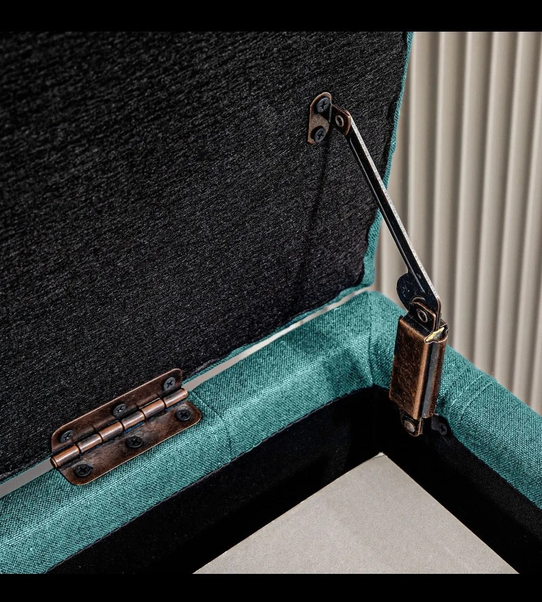 Teal Storage Ottoman Bench - 42 inch image indicator(7)