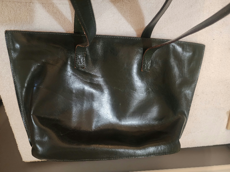 Vintage Firenze Leather Tote Bag - Green - photo 2