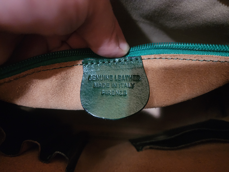 Vintage Firenze Leather Tote Bag - Green - photo 4