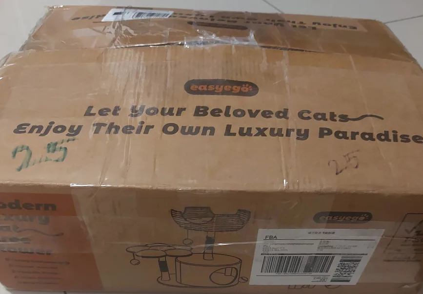 Easygo Modern Cat Tree - Rabbit Hair White brand new image indicator(9)