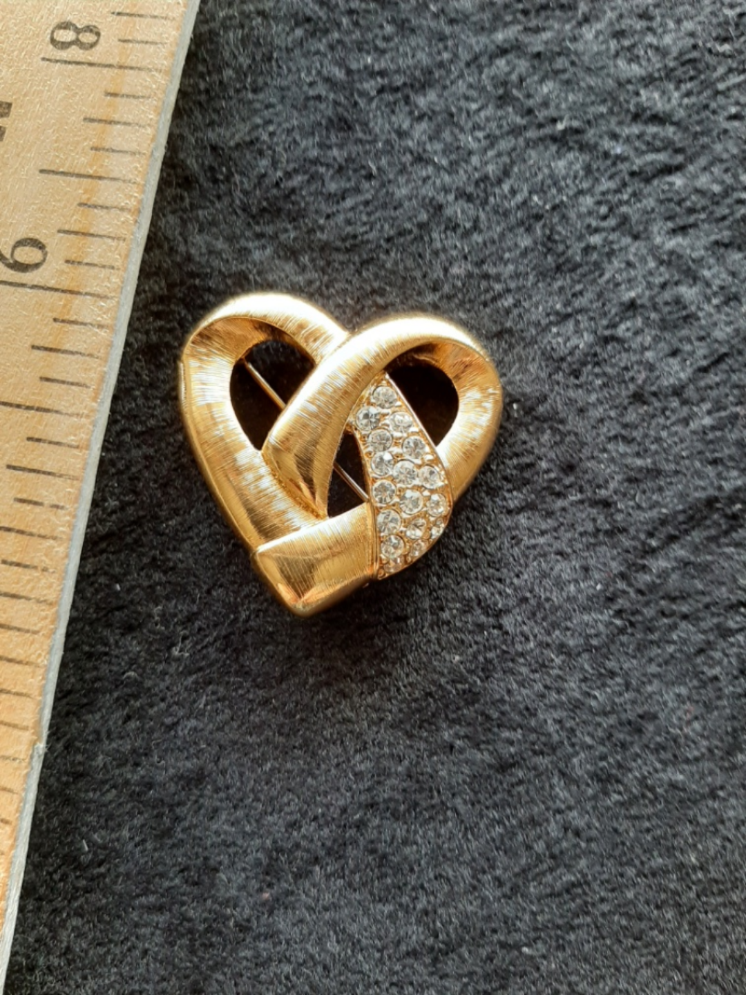 Monet Gold Heart Pin