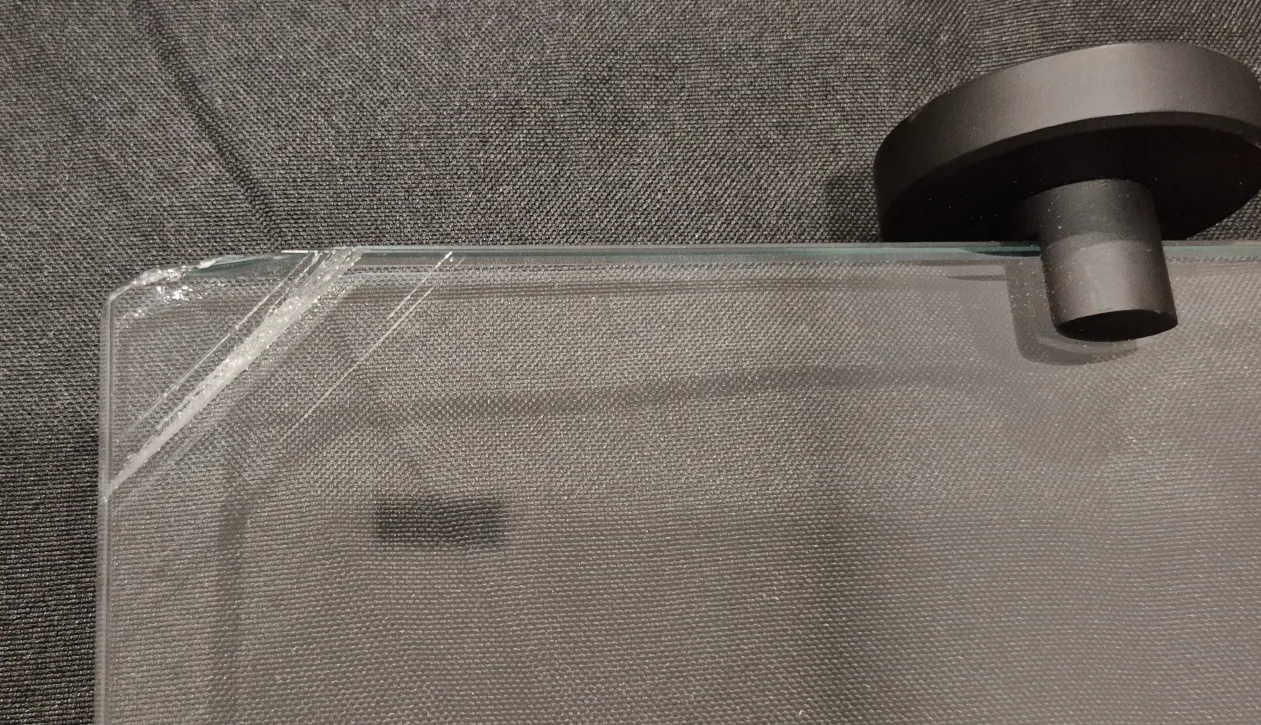 Set of 2 Floating Glass Corner Shelf - Matte Black image indicator(6)