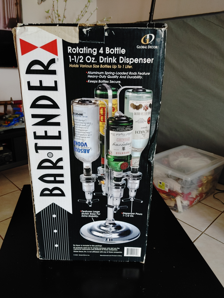Global Decor Bartender 4-Bottle Drink Dispenser - photo 2