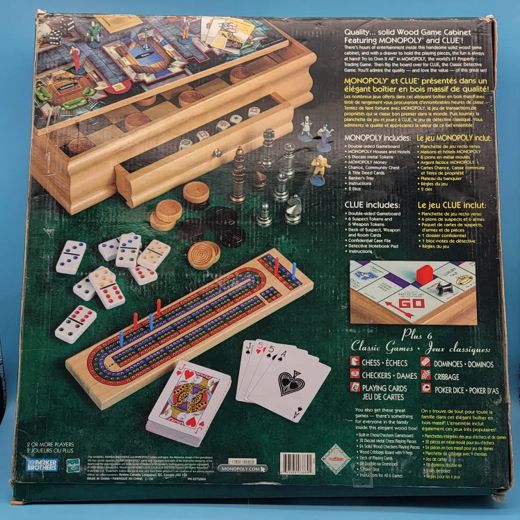 🥳NEW🤩 Monopoly & Clue Classic + 6 Games Set - Complete image indicator(8)