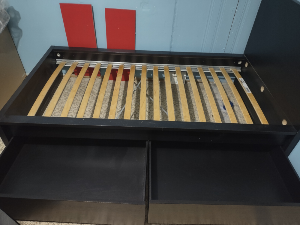IKEA Malm Twin Bed Frame with 2 drawers- Black - photo 2