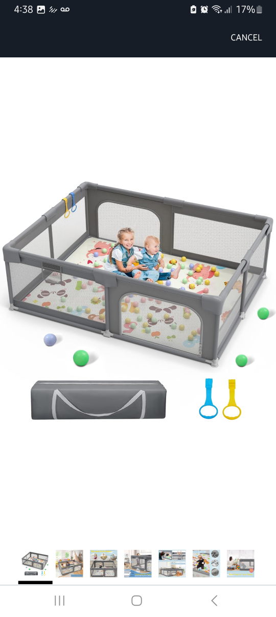 moving Sale Grey Baby Playpen - Safe Play Area - photo 2