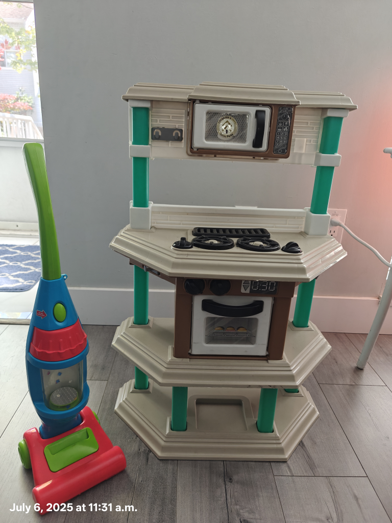 Toy Kitchen Set & Vacuum