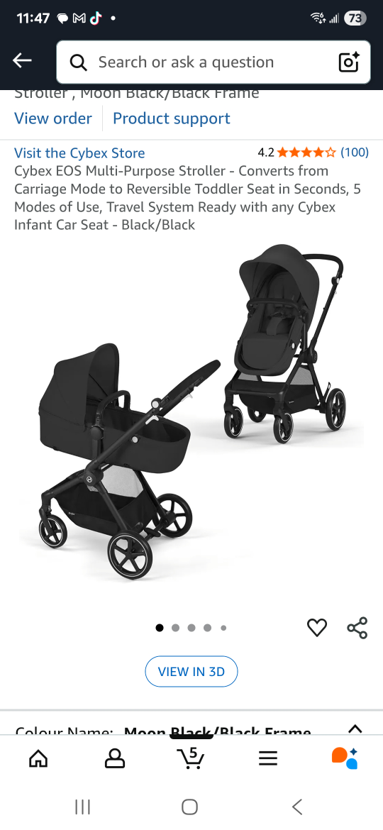 Cybex EOS Multi-Purpose Stroller - Black