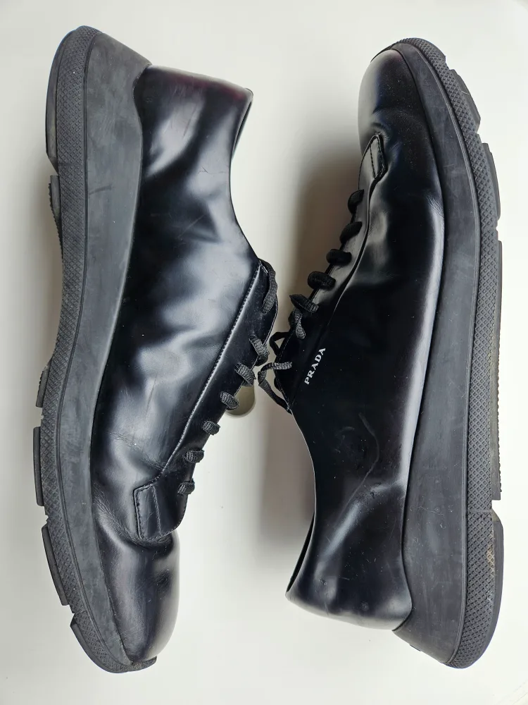 Prada Black Leather Sneakers image indicator(3)