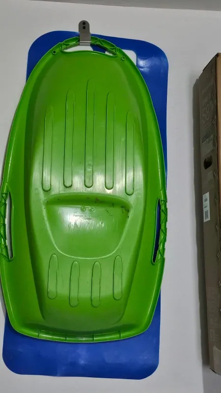 2-Person Toboggan Sled - Green & Blue thumbnail