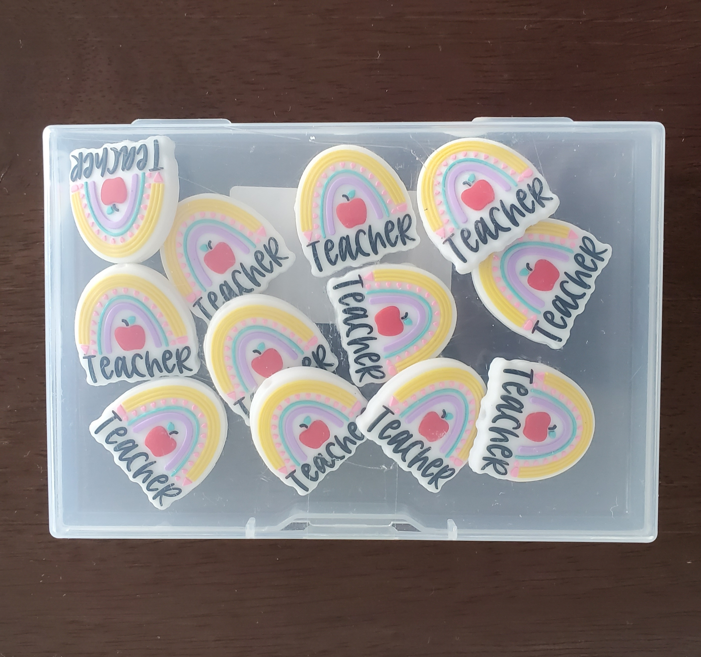 🥕🥕Teacher Rainbow Silicone Beads for Pens, Keychain🥕🥕 - photo 2