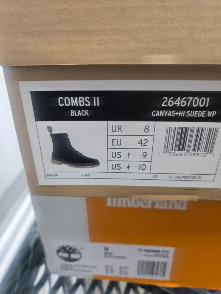 Dr. Martens Combs II Canvas/Suede WP Black US 9 image indicator(7)