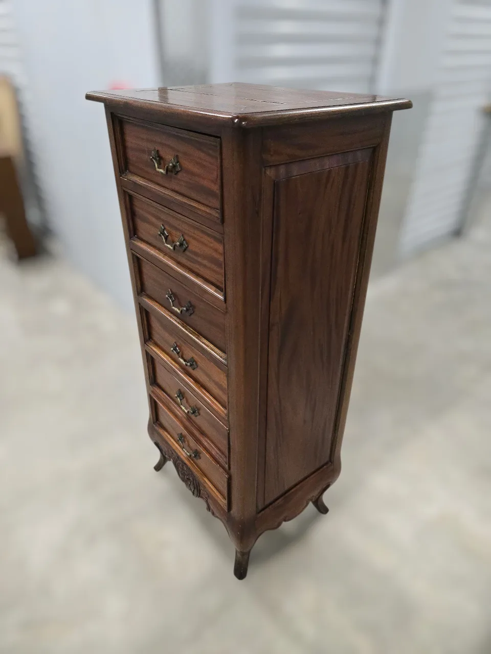 Free Delivery Antique Brown Wooden Chest of Drawers image indicator(4)