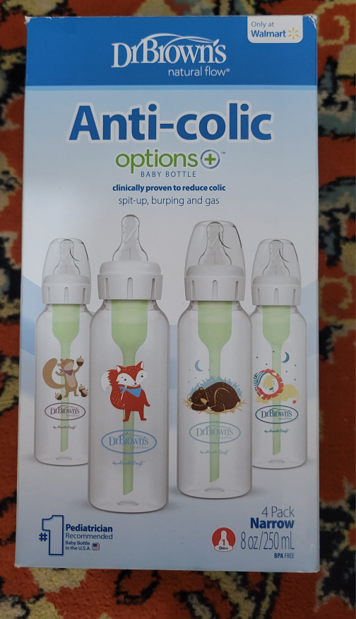 Dr. Brown's Anti-Colic Options+ Baby Bottles, 4 Pack 🧡
