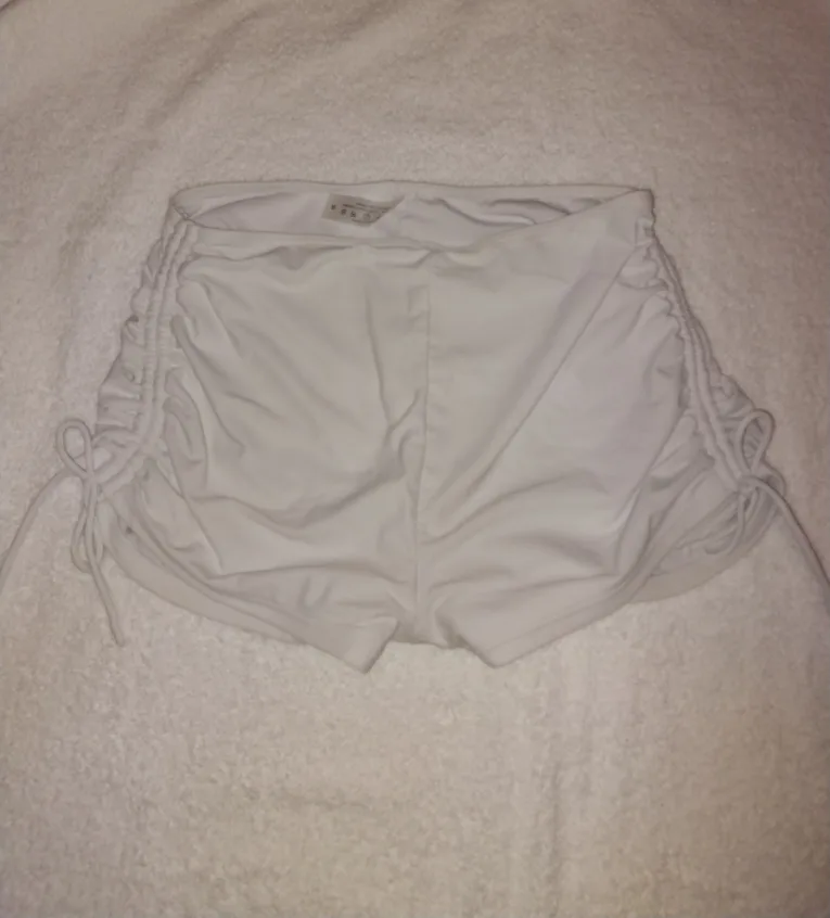 White Ruched Shorts thumbnail
