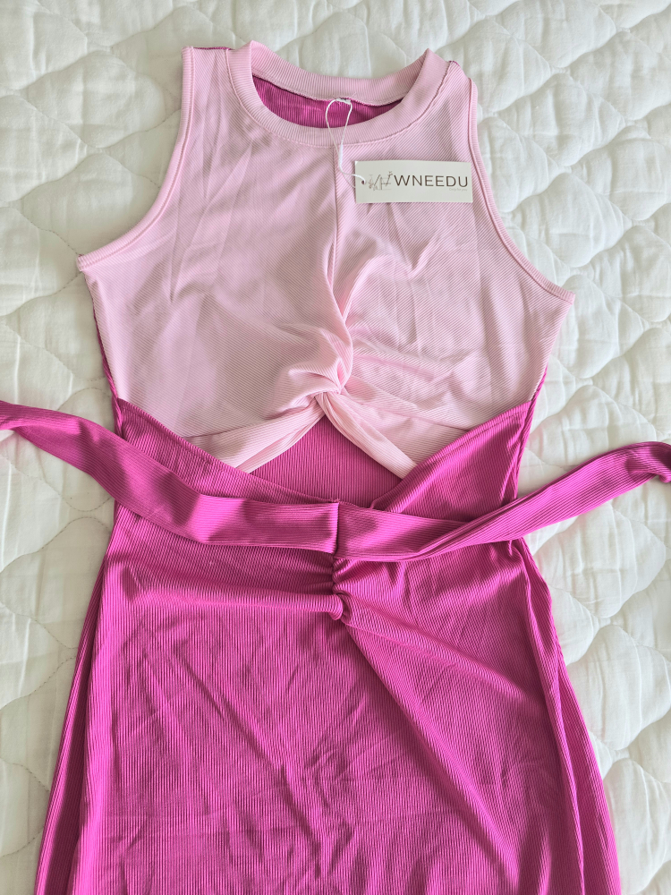 WNEEDU Pink Sleeveless Dress - Size Small - photo 3