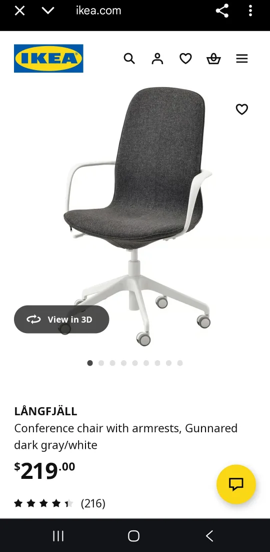 IKEA LÅNGFJÄLL Office Chair - Great Condition! image indicator(6)