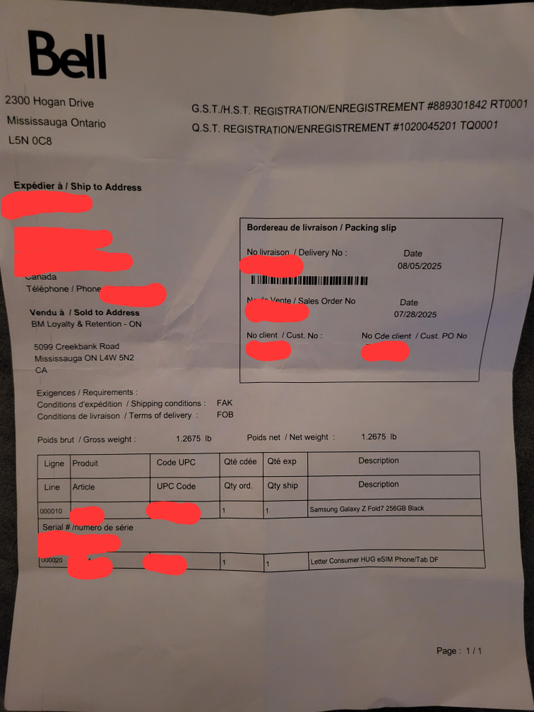 BNIB SEALED Samsung Galaxy Z Fold7 256GB - BLACK - photo 3