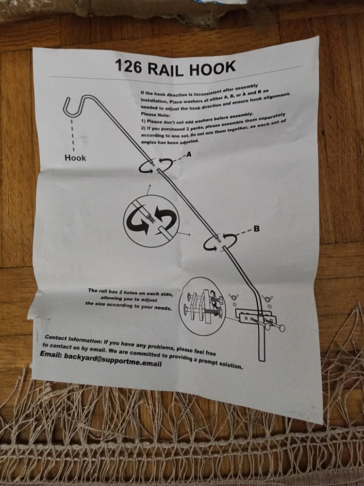 126 Rail Hook - New in Box